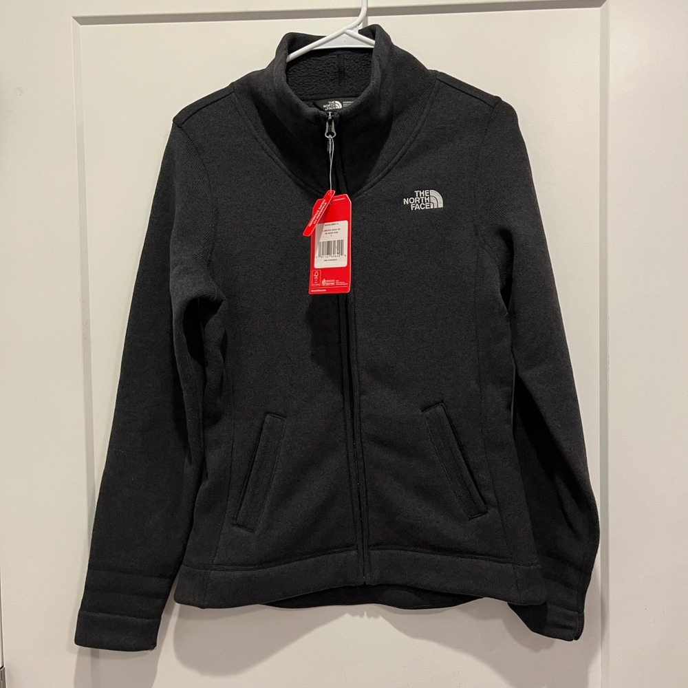 The North Face Patient Outreach Sweater Fleece Jacket Black Heather Women S NWT